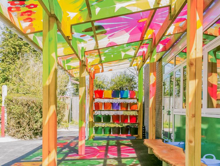 Outdoor school canopies School playground shelters